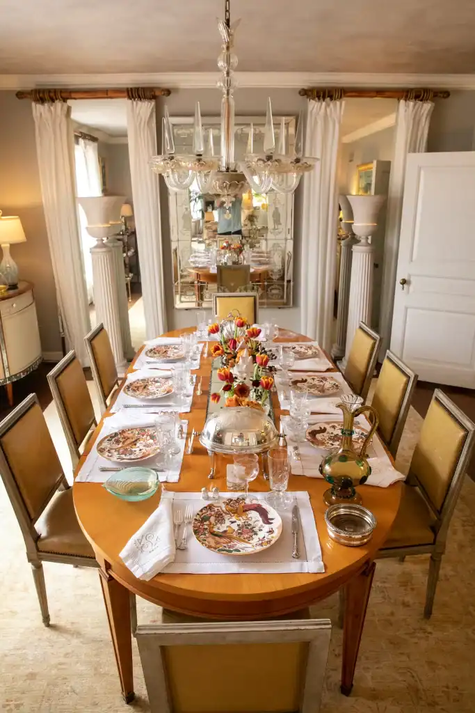 Fall Thanksgiving Table with warm tones and elegant colors from the book A Loving Table