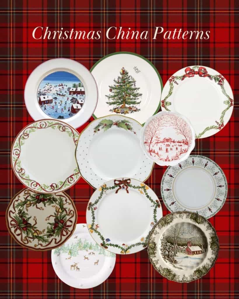 Christmas China patter collage