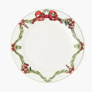 Christmas Garland by Mrs. Alice Dinner Plate