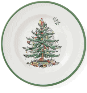 Christmas tree by spode dinner plate